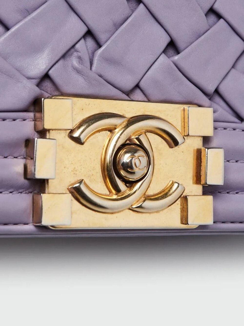 Chanel Purple Woven Lambskin Leather Paris-Versailles Small Boy Bag - Picture 5 of 10